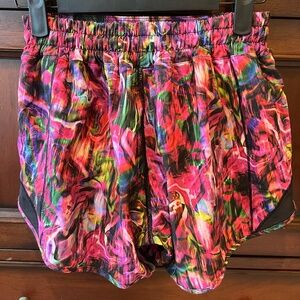 Lululemon Hotty Hot Shorts 4” — Size 4, Hyperflow Pink / Multi
